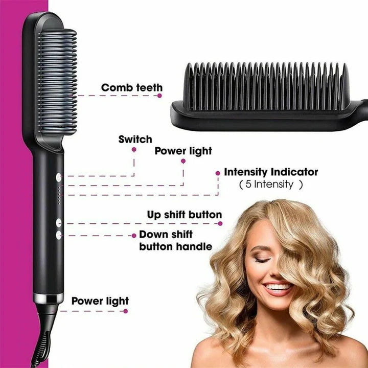 Hair Straightener Comb Brush electric